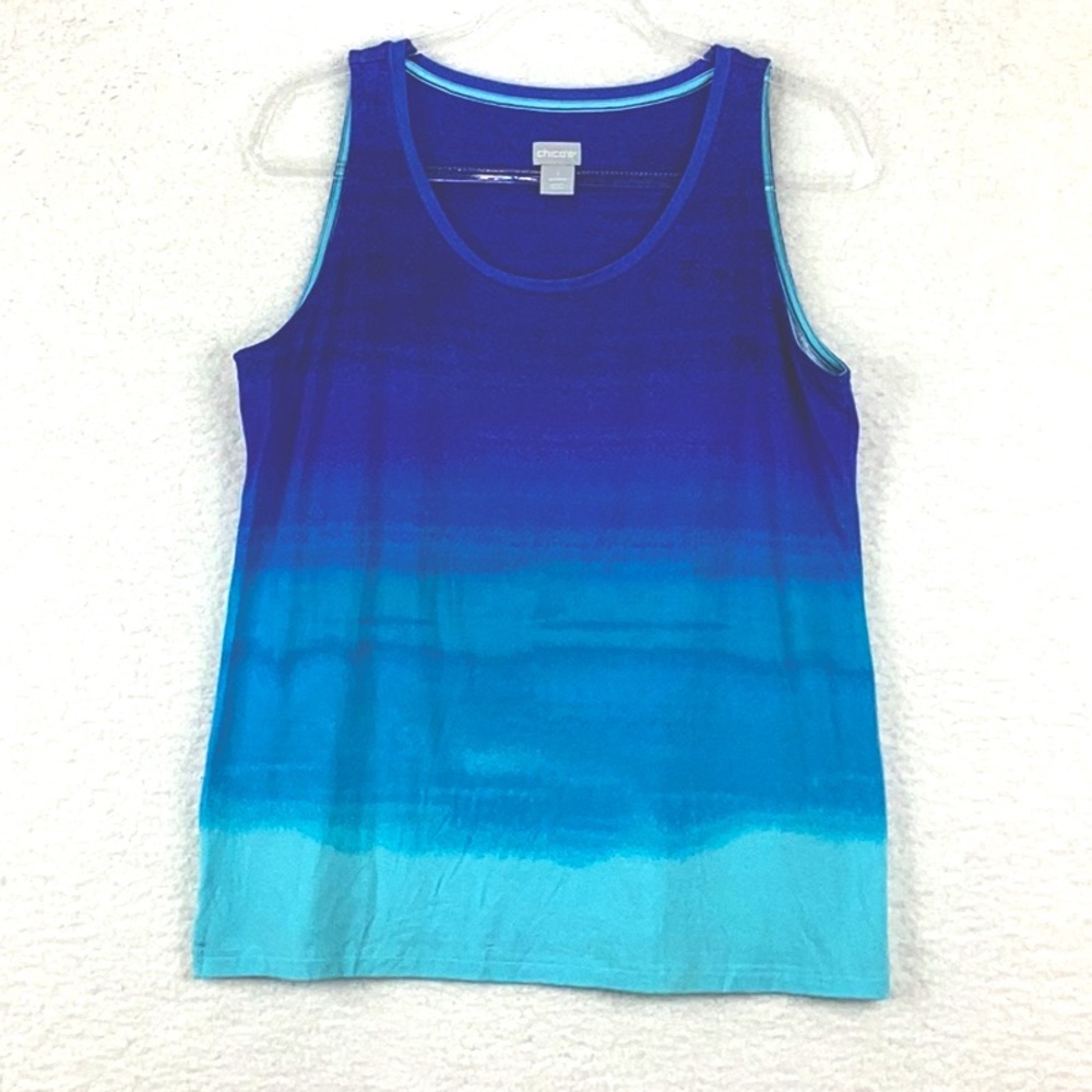 Chico’s Woman’s Size 1 Ombré Tank Top. - Picture 6 of 9